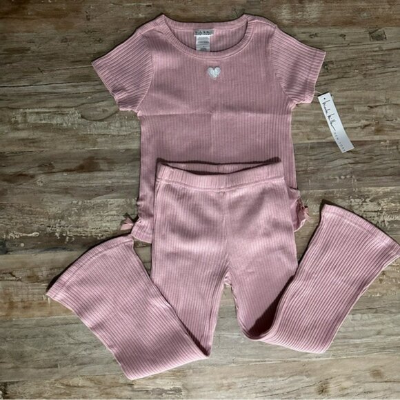 Nicole Miller 2 Shirt/Pant Sets SZ 6 Grey & Pink NWT & NWOT Casual - Picture 2 of 8